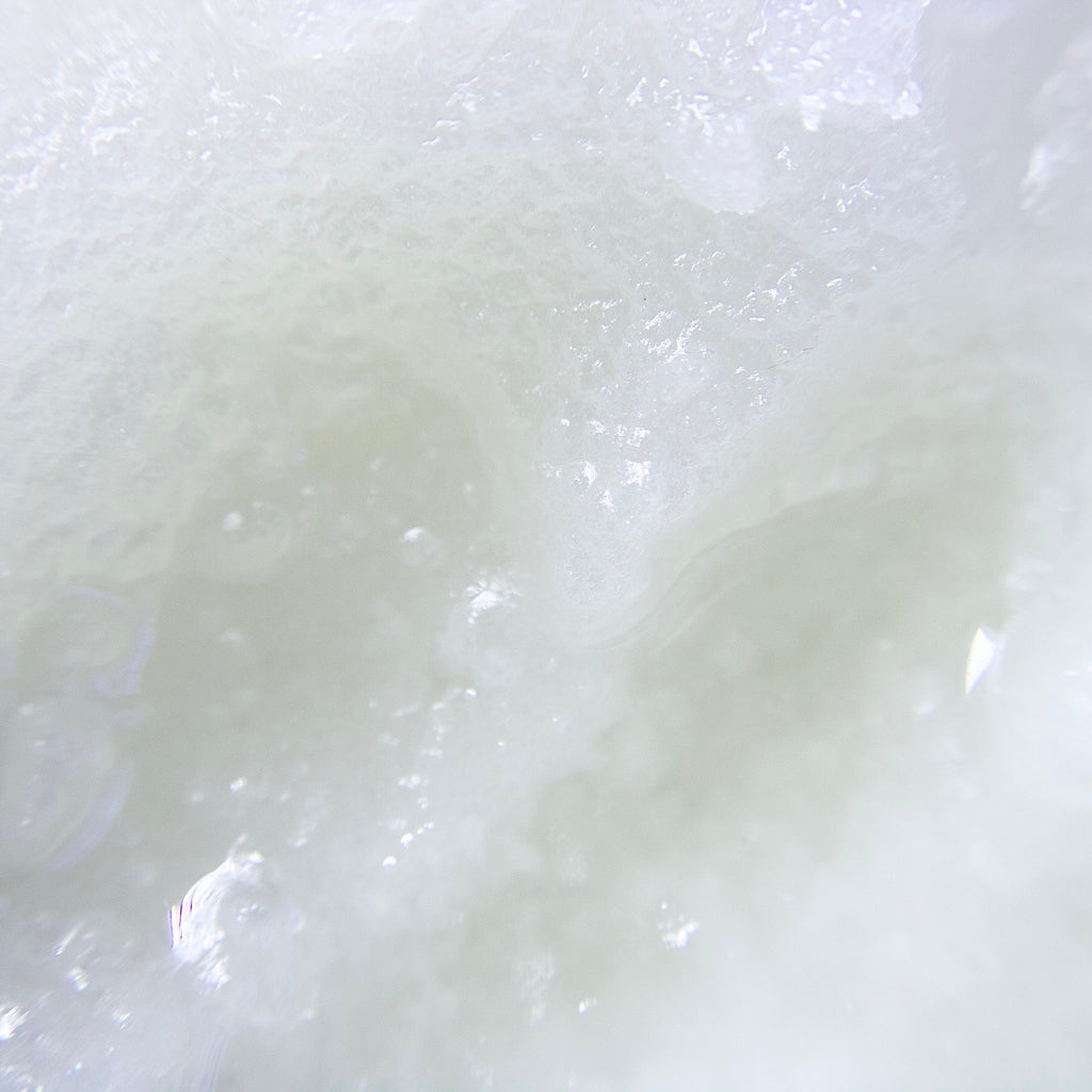 A close up texture shot of Liney Cosmetics Body Scrub.